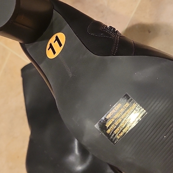 NEW! FRENCH CONNECTION Black Joselyn Ankle Boots Booties 11. - Picture 7 of 9